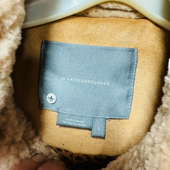 Anthropologie Amina Sherpa Coat Size Large - Picture 5 of 10